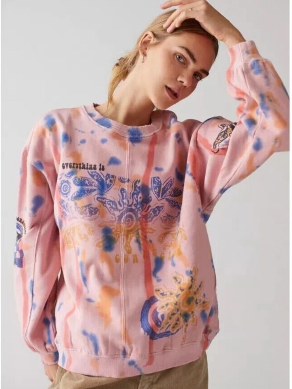 Urban Outfitters Everything is Connected tie dye cotton sweatshirt